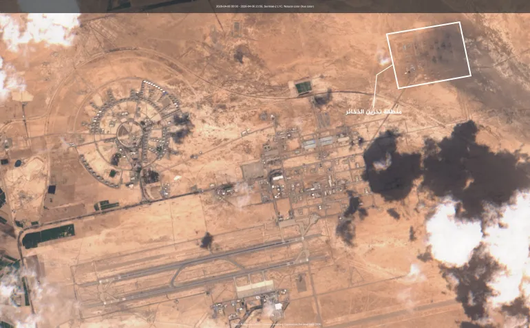 صور أقمار صناعية تتظهر أضرارا في مطار أصفهان (بلانيت لابس)