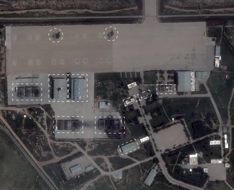 صور أقمار صناعية تتظهر أضرارا في مطار شيراز (بلانيت لابس)