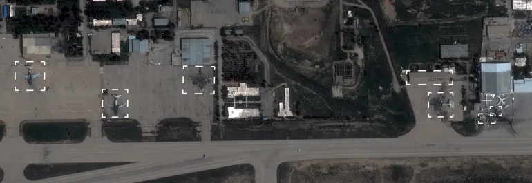 صور أقمار صناعية تتظهر أضرارا في مطار شيراز (بلانيت لابس)